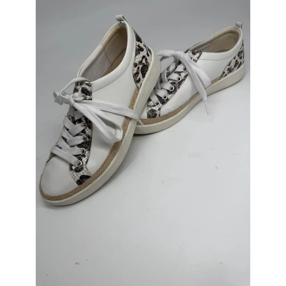 Vionic Winny Leather Snake Espadrille Womens Sneakers White Size‎ 7.5